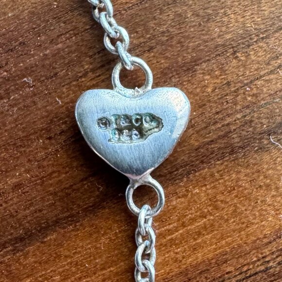 TIFFANY & CO. Multi-Heart Link Lariat Necklace - Sterling Silver - Authentic - Picture 4 of 8